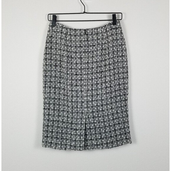 Lord & Taylor 80s/90s VTG Black White Tweed Mohair Wool Blend Skirt Suit Size 6 - Picture 12 of 15